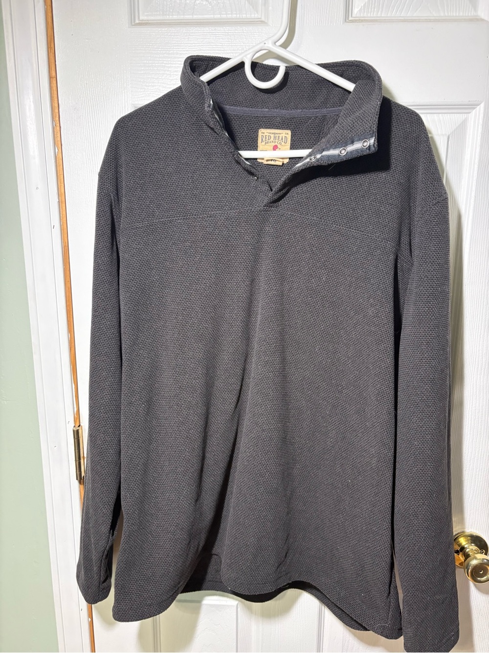 RedHead Charcoal Textured Quarter-Snap Pullover
